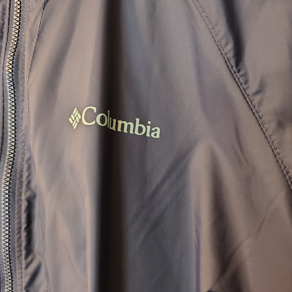 Columbia Windbreaker Jacket With Hood Blue - Picture 2 of 10
